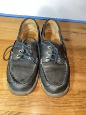 Sebago dockside Admiral lace dark blue waxed leather vibram sole deck shoes 9