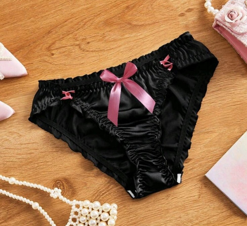 Sexy black silky - sexy,