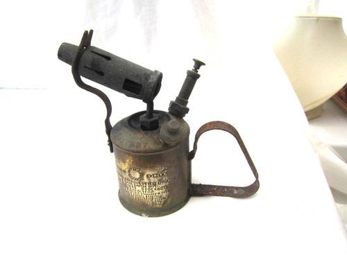 Vintage brass blow lamp - vintage,