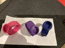 3 REPLACEMENT WRIST BANDS BRACELET FOR SLAP POP WATCH PINK BLUE PURPLE -NO FACE