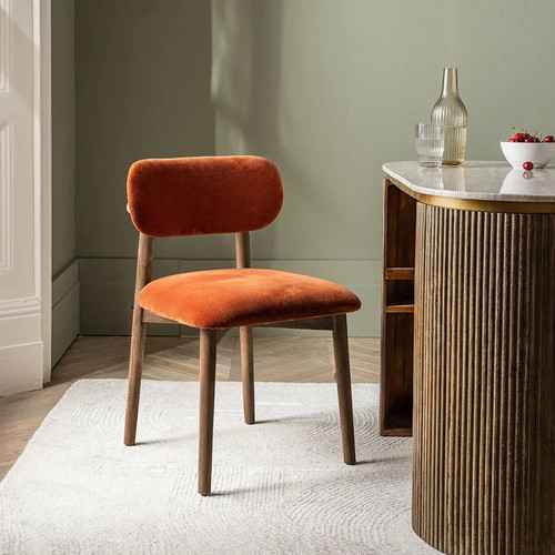 Orange velvet mango wood - orange,