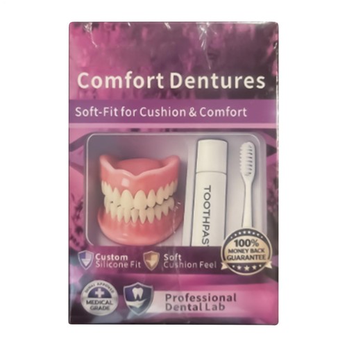 Silicone upper lower denture - upper,