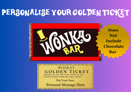 Wonka chocolate bar wrapper - chocolate,