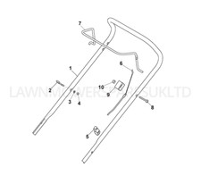 GENUINE MOUNTFIELD PETROL LAWNMOWER HP414 2011-2016 UPPER HANDLE PARTS
