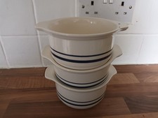 Kiln Craft Cereal Soup Bowls x3 | Staffordshire Ironstone England 