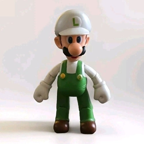 Fire luigi figure jakks - luigi, 4.5"