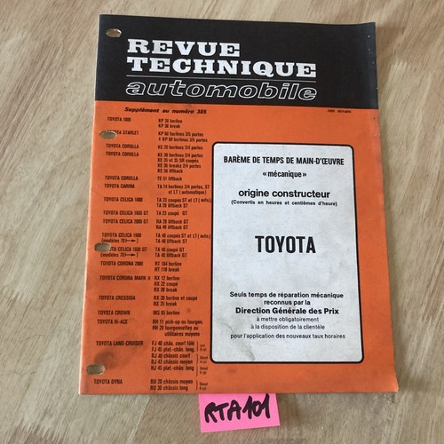 Toyota rta repair manual 1979 - toyota,