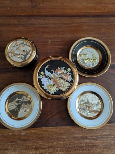 Chokin art trinket holders - art,