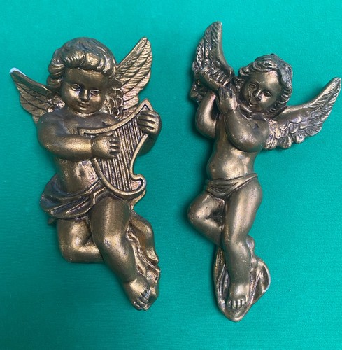 Vintage cherubs gold chalk - x,