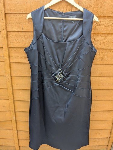 Alexon black satin cocktail - alexon,