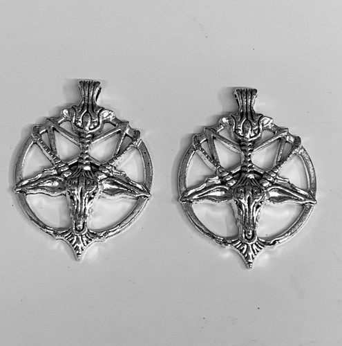 Tibetan silver devil charms - silver,