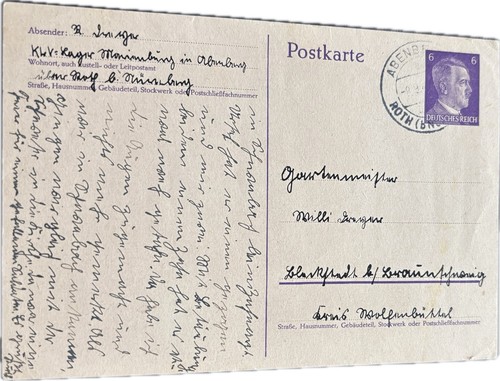 Wwii german postcard 1942 - wwii,