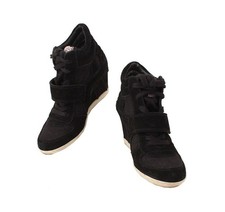 Ash Black Suede Wedge Sneakers
