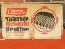 VTG Coleman Stove Aluminum Toaster Griddle Broiler 5140-425 w/ Box COMPLETE-1966