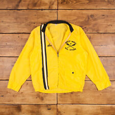 Vintage Windbreaker Jacket S 70s Lacrosse Lightning Zip Racing Yellow Zip