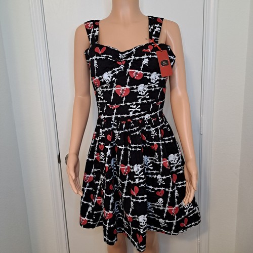 Dead threads goth dress zipper - goth,