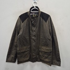 Barbour Aldwark Wax Waterproof Corduroy Yoke Country Brown Rain Jacket Medium