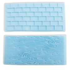 Brick Wall & Wood Grain Tree Bark Impression Embossing Mould Mat Fondant
