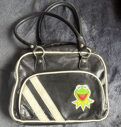Black white striped satchel - striped,
