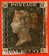 SG. 3b. A1 (3)g. AS27. " DB ". 1d Grey Black ( Worn Plate ). Plate 5. Sta B86578