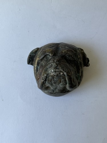 Vintage bronze bulldog - vintage,