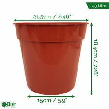 Strong Terracotta Recycled Plastic Plant Pots |Cactus/House Plants|Various Sizes