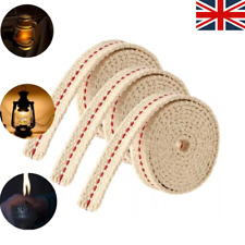 1/2/5 Rolls Oil Lamp Wick Inch Flat Cotton Wick roll Red Stitch Scalable 1M UK