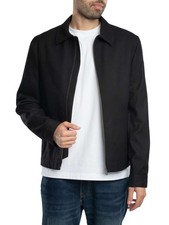 Ted Baker Men's Henry J Wool Blend Harrington Jacket, Black