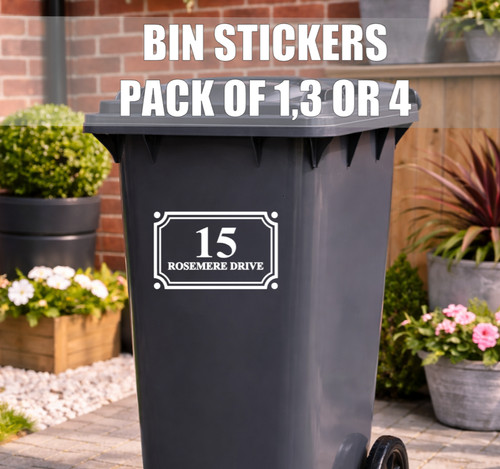Personalised bin number - personalised,
