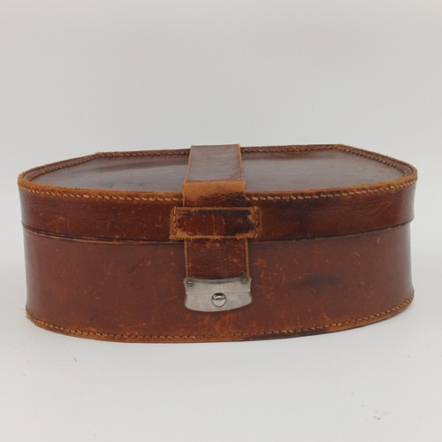 Lovely antique brown leather - lovely,
