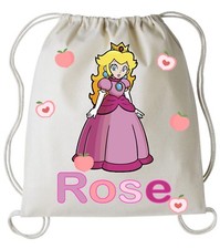 Princess Peach Super Mario Personalised Drawstring Bag