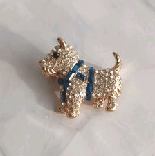 Gold Tone Westie Dog Brooch