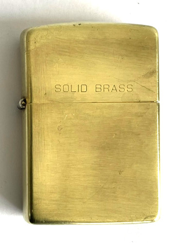Vintage solid brass zippo - vintage,