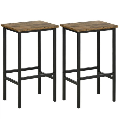 Homcom industrial bar stools - industrial,