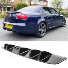 Black Shark Fins Wing Rear Diffuser Bumper Spoiler Lip Splitter For Seat Exeo