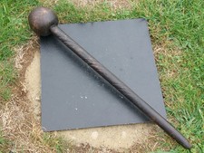 Antique Knobkerrie South African Zulu Tribal Club, 51cm, Carving, Great Patina