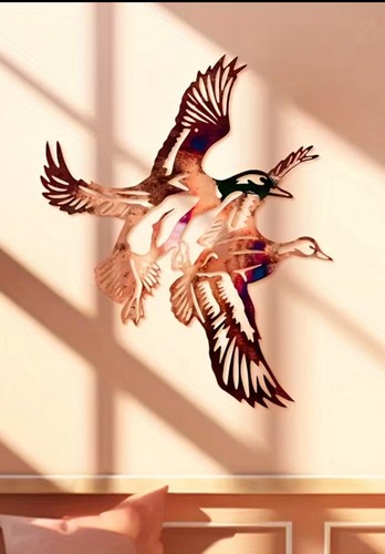 Flying ducks metal wall - 2d,