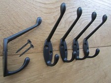 Coat Hooks Black **Pack 4**