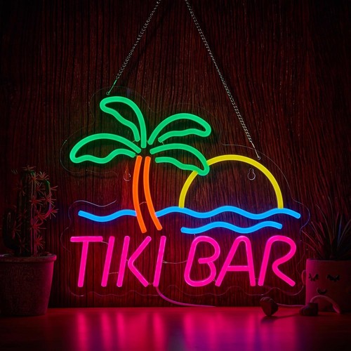 Tiki bar neon - tiki, sign
