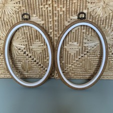 2 Pack Flexi hoop Oval  Brown 14cm x 19cm Vintage New