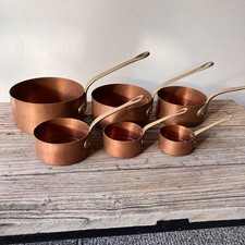 Set Of Six Graduated Copper