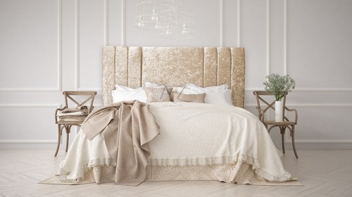 Oslo crushed velvet - velvet, headboard