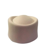 Pillbox Hat for Women Cream