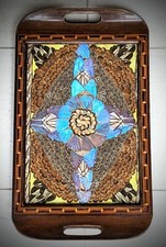 ANTIQUE BRAZILIAN INLAID WOOD TRAY
