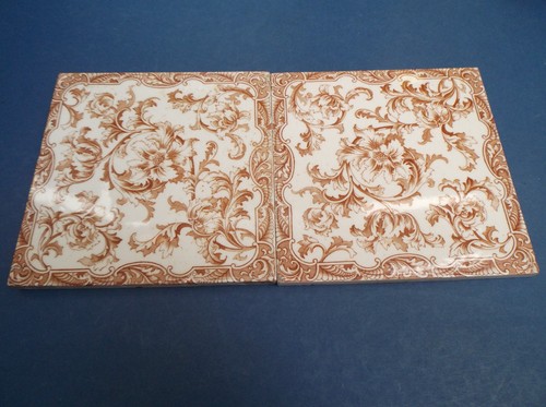 Pair edwardian tiles - tiles, light