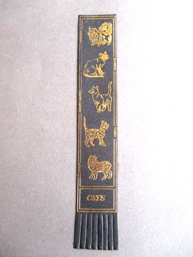 Leather bookmark cats - bookmark,