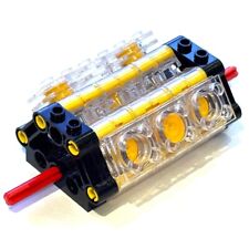 Lego Technic Bricks V6 Engine Clear Blocks Pistons Cylinder Valve Crankshaft NEW