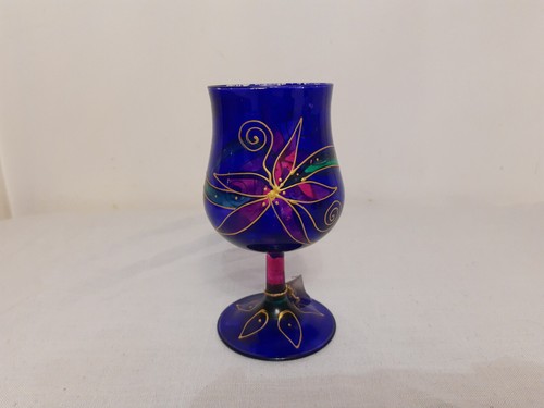 Blue wine glass goblet hand - blue,