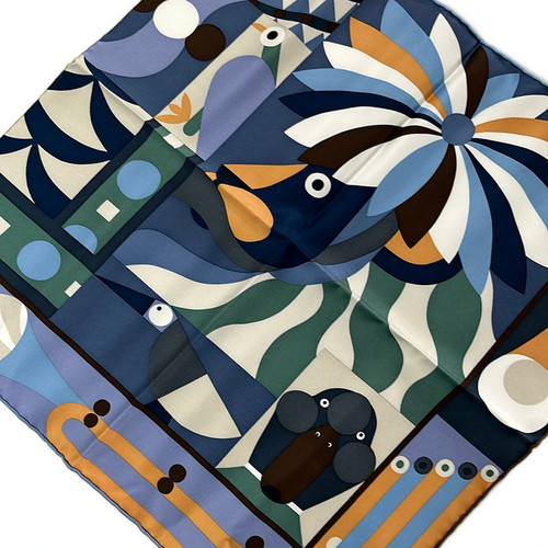 Hermes petit carre blue - hermes, gray