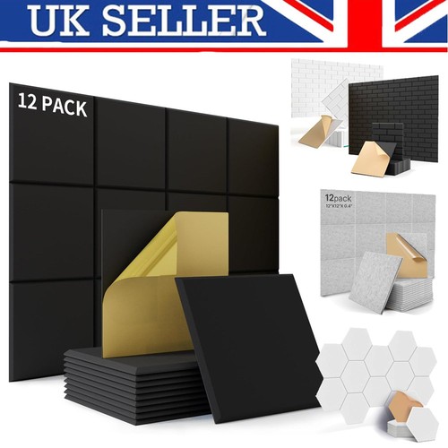 12x acoustic wall panel tiles - acoustic,